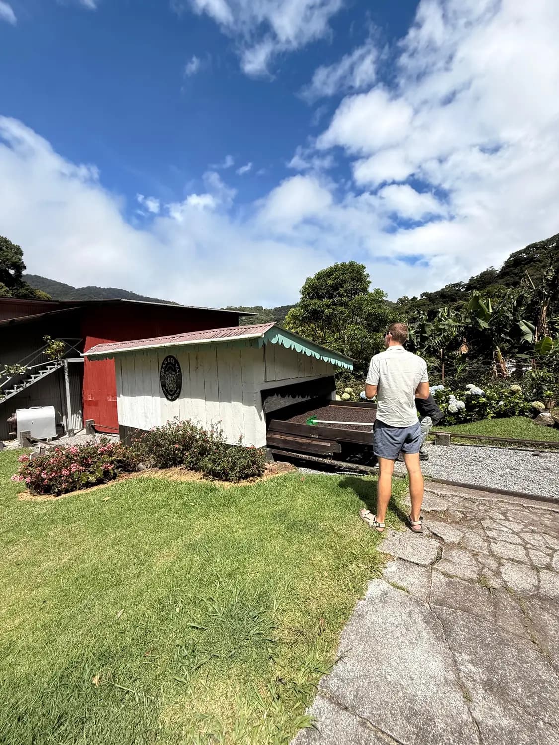 Walking the grounds of a working coffee farm in Boquete, Panama